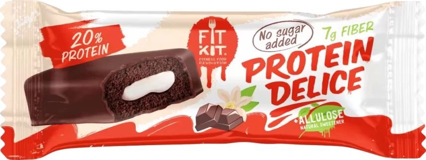 

Протеиновое пирожное FitKit Protein Delice (60 г, шоколад-ваниль)