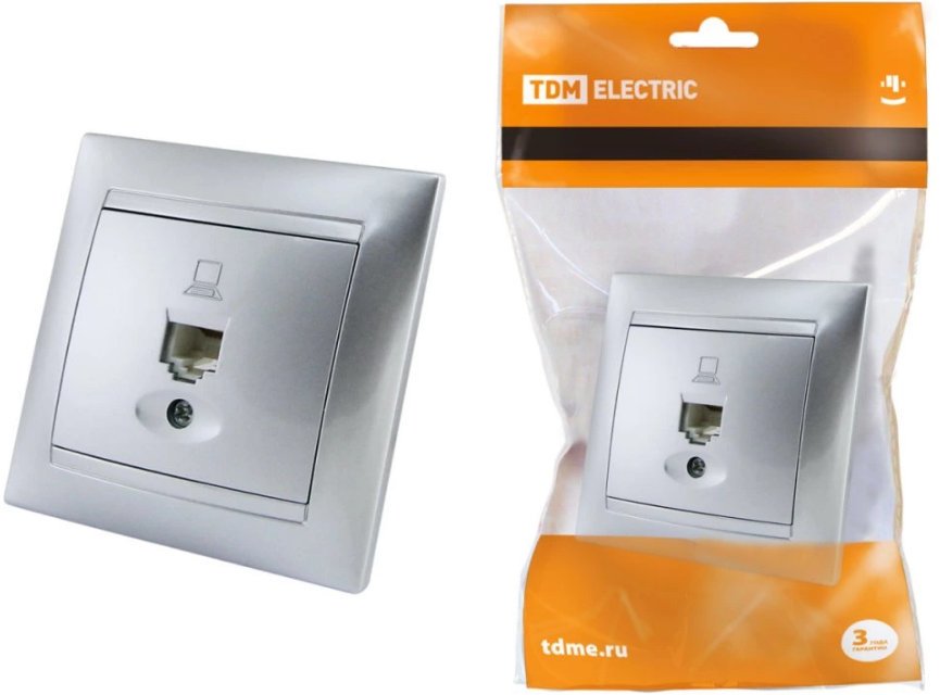 

Розетка компьютерная TDM Electric Лама SQ1815-0216