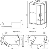 Душевая кабина Erlit ER 4512TPR-C4 120x80
