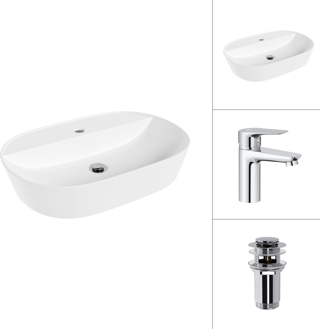 

Умывальник Lauter 21460-60 + Awe 21CK128C с донным клапаном 21190CH (хром)