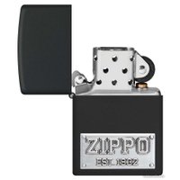 Зажигалка Zippo License Plate Black Matte 48689