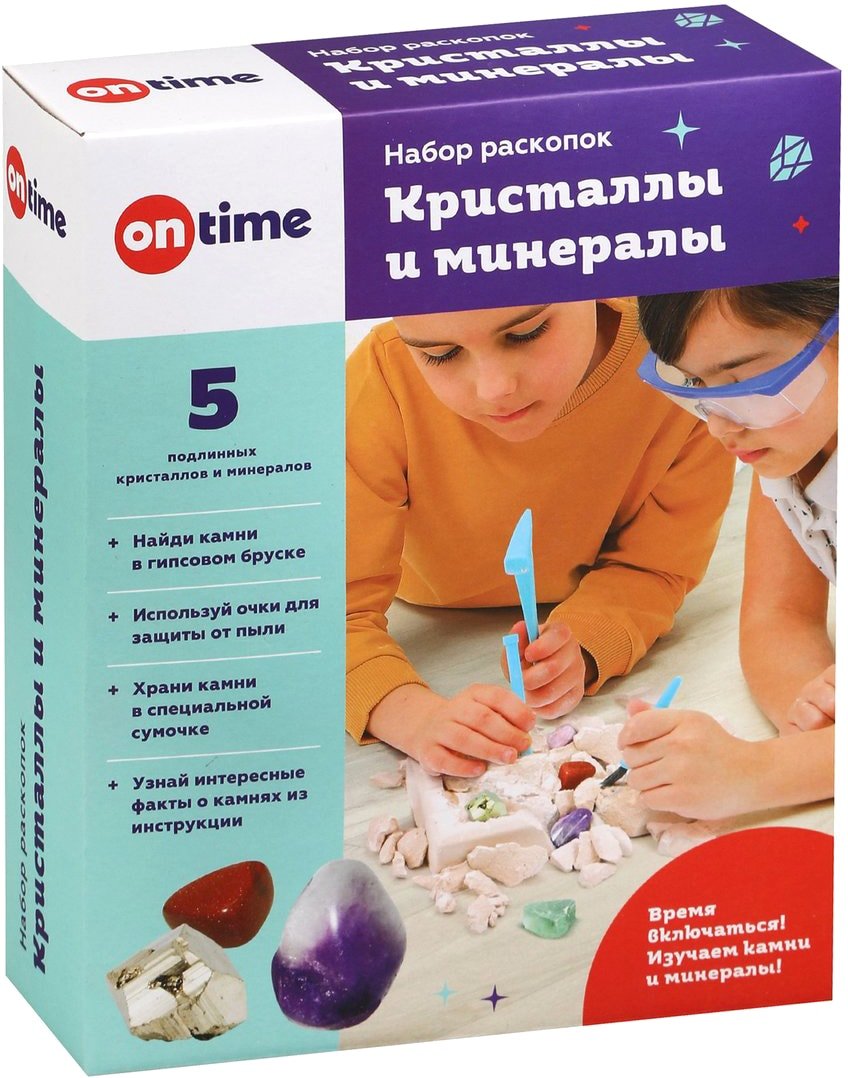 

Набор для опытов On Time Кристаллы и минералы 45036