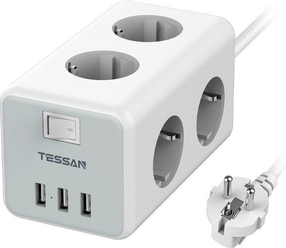 

Сетевой фильтр Tessan TS-306 (серый)