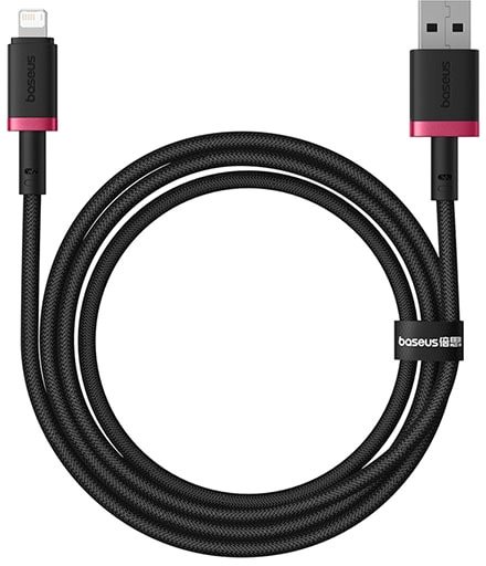 

Кабель Baseus Dura Series Fast Charging Cable USB Type-A - Lightning 2.4A (2 м, черный/красный)