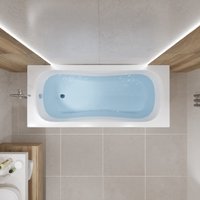 Ванна Lauter Sophia 160х70 21205160 (с каркасом, серым подголовником и белым лицевым экраном)