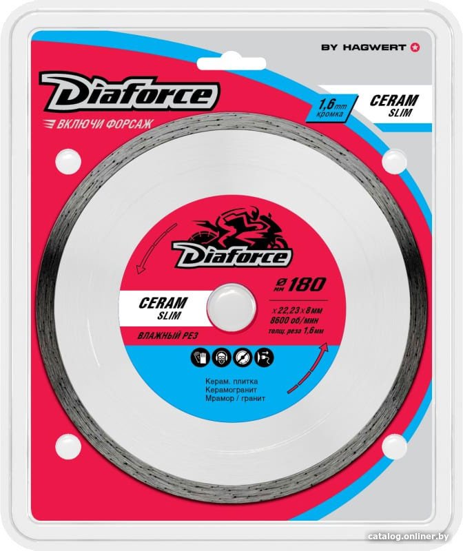 Отрезной диск алмазный  Diaforce Ceram Slim 514180S