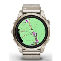 Умные часы Garmin Epix Pro Gen 2 Sapphire 42 мм (мягкое золото/крем, с нейлоновым и силиконовым ремешками)