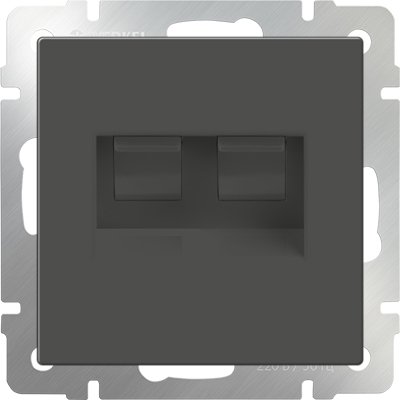

Розетка компьютерная Werkel WL07-RJ11+RJ45 (серо-коричневый)