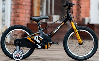 Детский велосипед Lenjoy Sports Shadow 16 2024 LS16-12BL (черный/желтый)