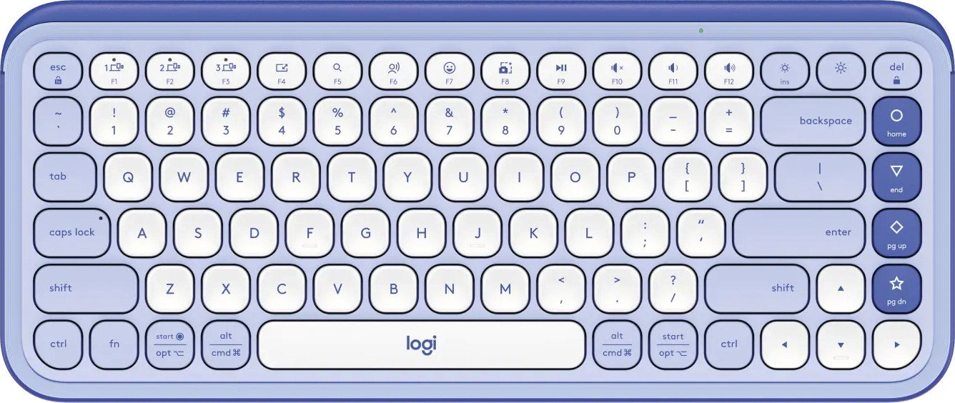 Клавиатура Logitech Pop Icon Keys 920-013050 (сиреневый/белый, нет кириллицы)