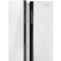 Холодильник side by side Weissgauff WSBS 500 Inverter NoFrost White Rock Glass