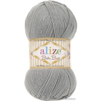 Пряжа для вязания Alize Baby Best 344 (240 м, серый)