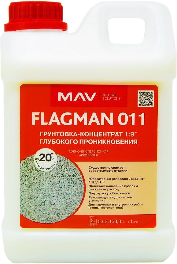 

Акриловая грунтовка Flagman 011 (2 л, бесцветный)