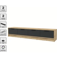 Тумба Интерлиния ТВ Концепт КТ-ТВ4-35 (антрацит/дуб золотой)