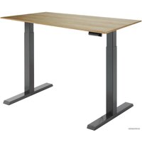 Стол для работы стоя ErgoSmart Electric Desk Compact (дуб натуральный/черный)