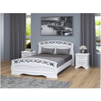 Кровать Bravo Мебель Грация-1 200x120 (античный белый)