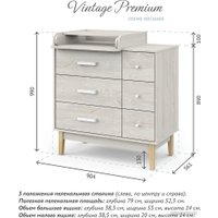 Детский комод Pituso Vintage Premium ЛДСП (сосна касцина)