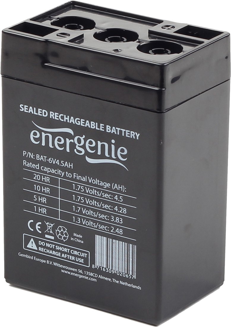 

Аккумулятор для ИБП EnerGenie BAT-6V4.5AH