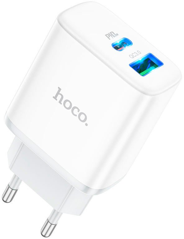 Сетевое зарядное Hoco C105A (белый)