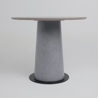 Кухонный стол Lepremo AV 2317 МДФ+керамика 900 (серый матовый Larka Grey/черный+HPL Будда)