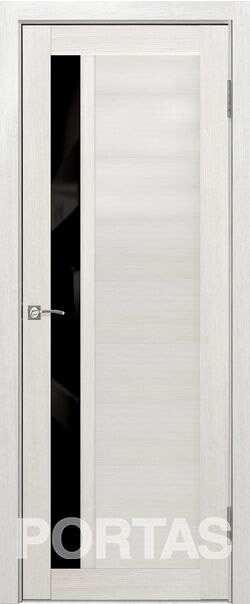 

Межкомнатная дверь Portas S28 80x200 (французский дуб, стекло lacobel черный лак)