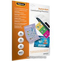 Пленка для ламинирования Fellowes Stylish Matt Laminating Pouches А4, 80 мкм, 25 л