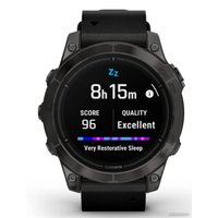 Умные часы Garmin Epix Pro Gen 2 Sapphire 47 мм (карбоново-серый титан/черный, с кожаным и силиконовым ремешками)