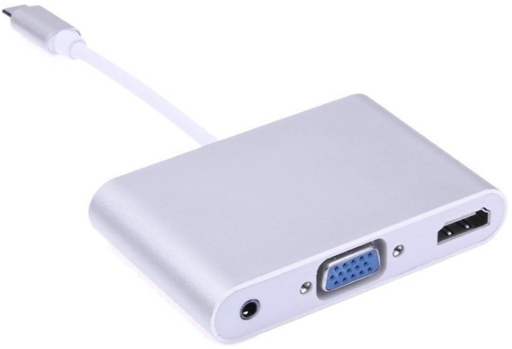 

Адаптер USBTOP USB3.1 Type-C на HDMI/VGA/3.5mm
