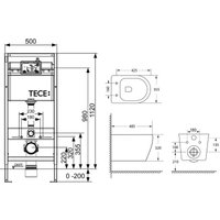 Унитаз подвесной Lauter Sulzdorf + TECE Kit 9400413 (белый с микролифтом)