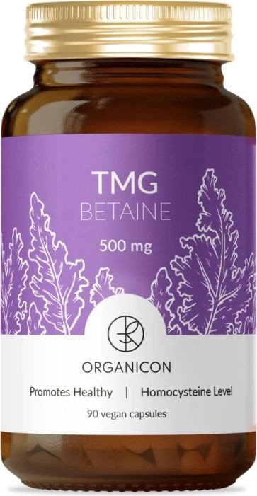 Витамины, минералы ORGANICON Бетаин безводный/TMG Betaine Anhydrous 500 мг (90 вег. капсул)