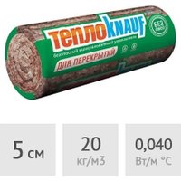Теплоизоляция KNAUF ТеплоКНАУФ для перекрытий 50 мм 18 кв.м. в Барановичах