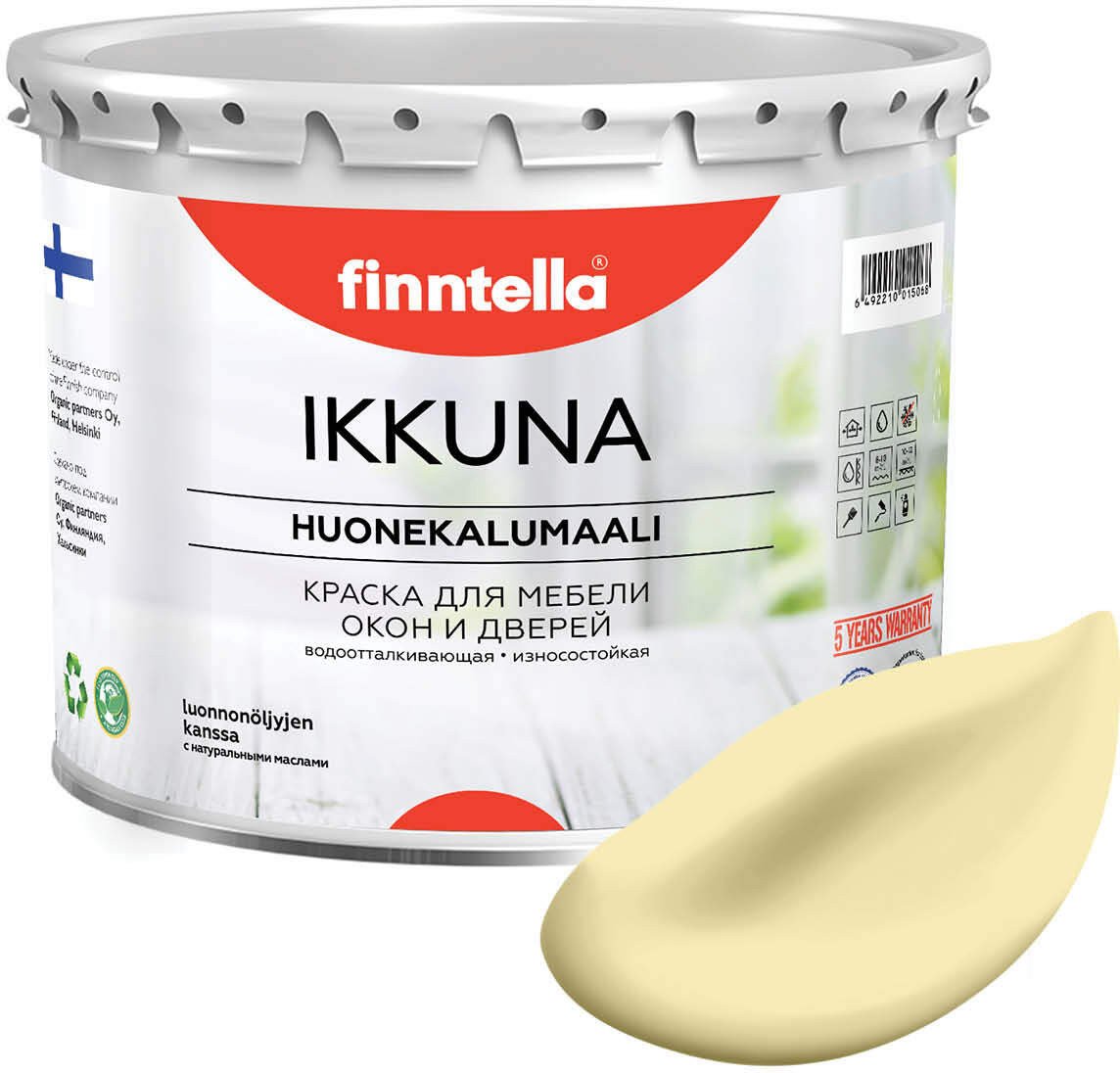 

Краска Finntella Ikkuna Sade F-34-1-3-FL116 2.7 л (желтый)