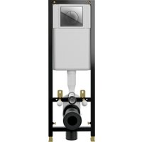 Унитаз подвесной Cersanit Carina New Clean On с инсталляцией Leon S-IN-BLACK-Cg-w в Витебске