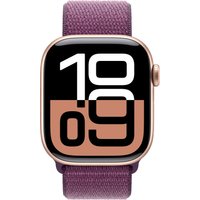 Умные часы Apple Watch Series 10 42 мм (алюминиевый корпус, розовое золото/сливовый, нейлоновый ремешок)