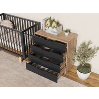 Детский комод Incanto Юг с органайзером 800/4 PK-0077/5/kЛ (дуб/графит)