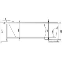 Ванна Aquanet Borneo 170x90 R