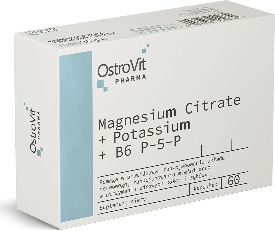 БАД OstroVit Magnesium Citrate + Potassium + B6 P-5-P (60 капсул)