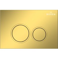 Унитаз подвесной Roxen Royal Matt в комплекте с инсталляцией StounFix Dual Fresh 6 в 1 968254 (кнопка: золото)