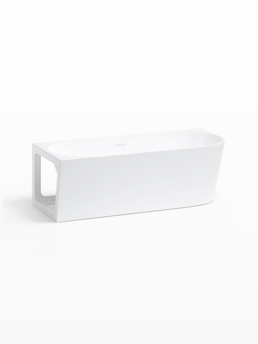Ванна Wellsee Excellence Pro 150x73 28760602R (пристенная ванна (левая) белый глянец, экран, ножки, сифон-автомат глянцевый белый)