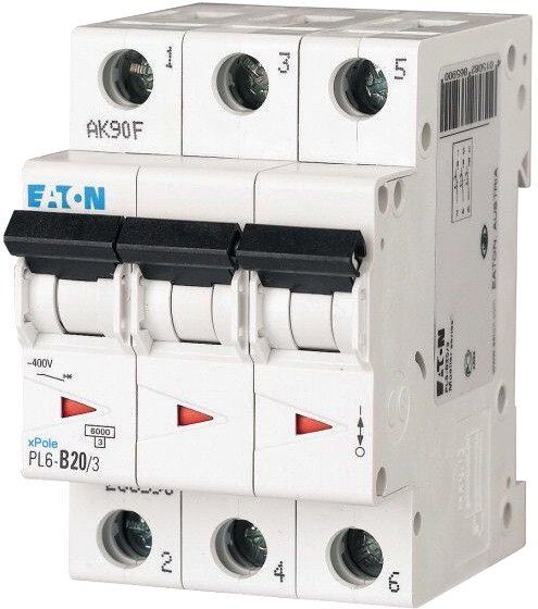

Выключатель автоматический Eaton PL6 3P 20А C 6кА 3M 286602