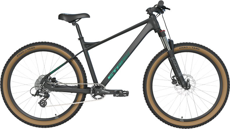 

Велосипед Stark Hunter 27.2 HD S 2025 (черный матовый/сине-изумрудный)