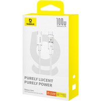 Кабель Baseus Gem Fast-Charging Data Cable 100W USB Type-C - USB Type-C (1 м, белый)