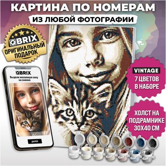Картина по номерам QBRIX Vintage 40031