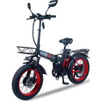 Электровелосипед Minako F10 Dual PRO 2025 (черный/красный)