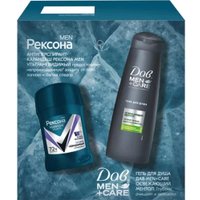 Подарочный набор Rexona Men дезодорант 50 мл + гель для душа Дав Active power 225 мл