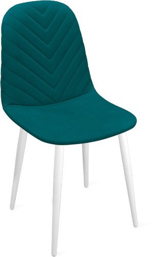 Стул Трия Шерри К1С (белый матовый/велюр Confetti Izumrud)