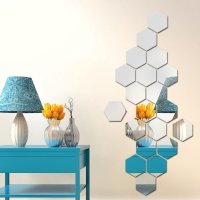 Самоклеящийся зеркальный декор QF Соты 5439634