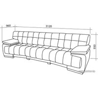 Диван ПетраМебель Оскар (составной)