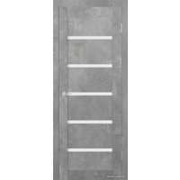 Межкомнатная дверь Юркас Stark ST8 ДО 70x200 (бетон светлый/мателюкс матовое)