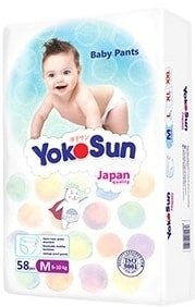 

Трусики-подгузники YokoSun M 6-10 кг (58 шт)